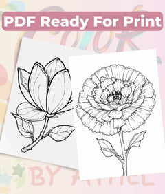 Patchwork Flowers Coloring Book Bundle - CraftNest - Digital Crafting and Art
