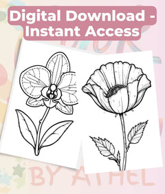 Patchwork Flowers Coloring Book Bundle - CraftNest - Digital Crafting and Art
