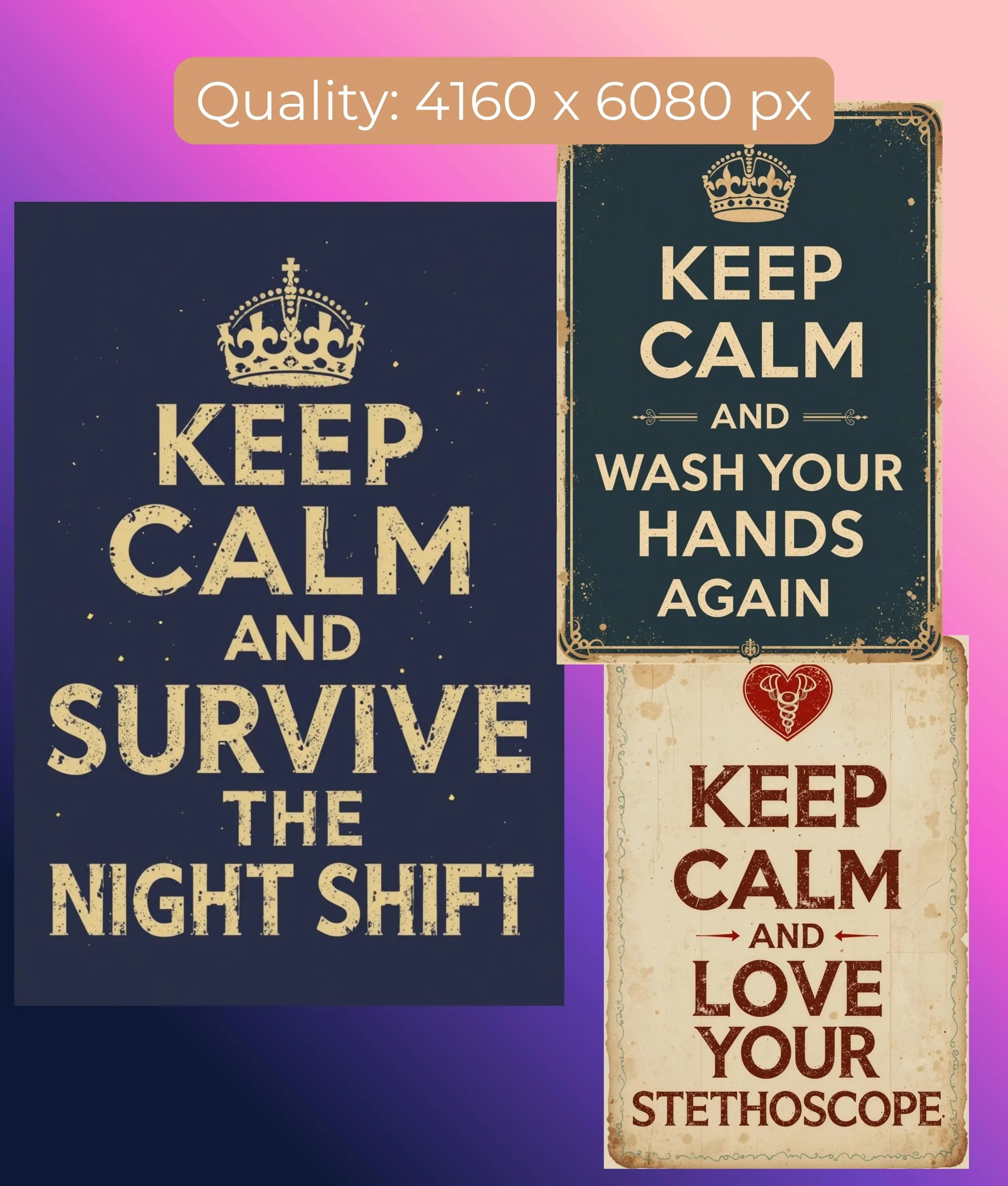 Nurse Wall Art Clipart Bundle