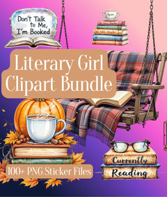Literary Girl Clipart Bundle - CraftNest - Digital Crafting and Art
