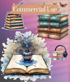 Literary Girl Clipart Bundle - CraftNest - Digital Crafting and Art