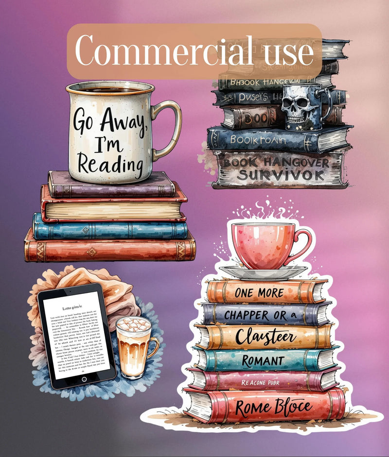 Literary Girl Clipart Bundle - CraftNest - Digital Crafting and Art