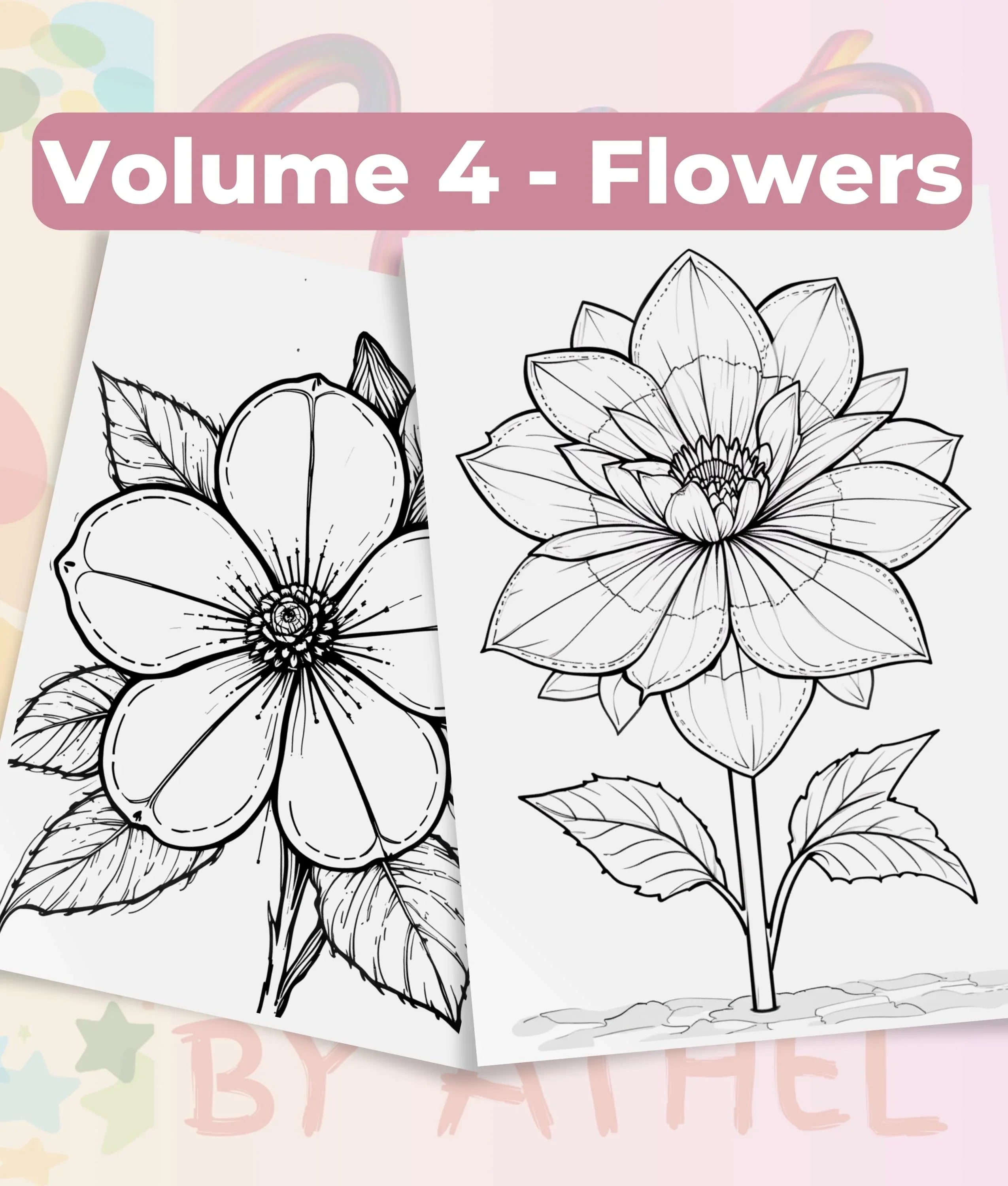Patchwork Flowers Coloring Book Bundle - CraftNest - Digital Crafting and Art