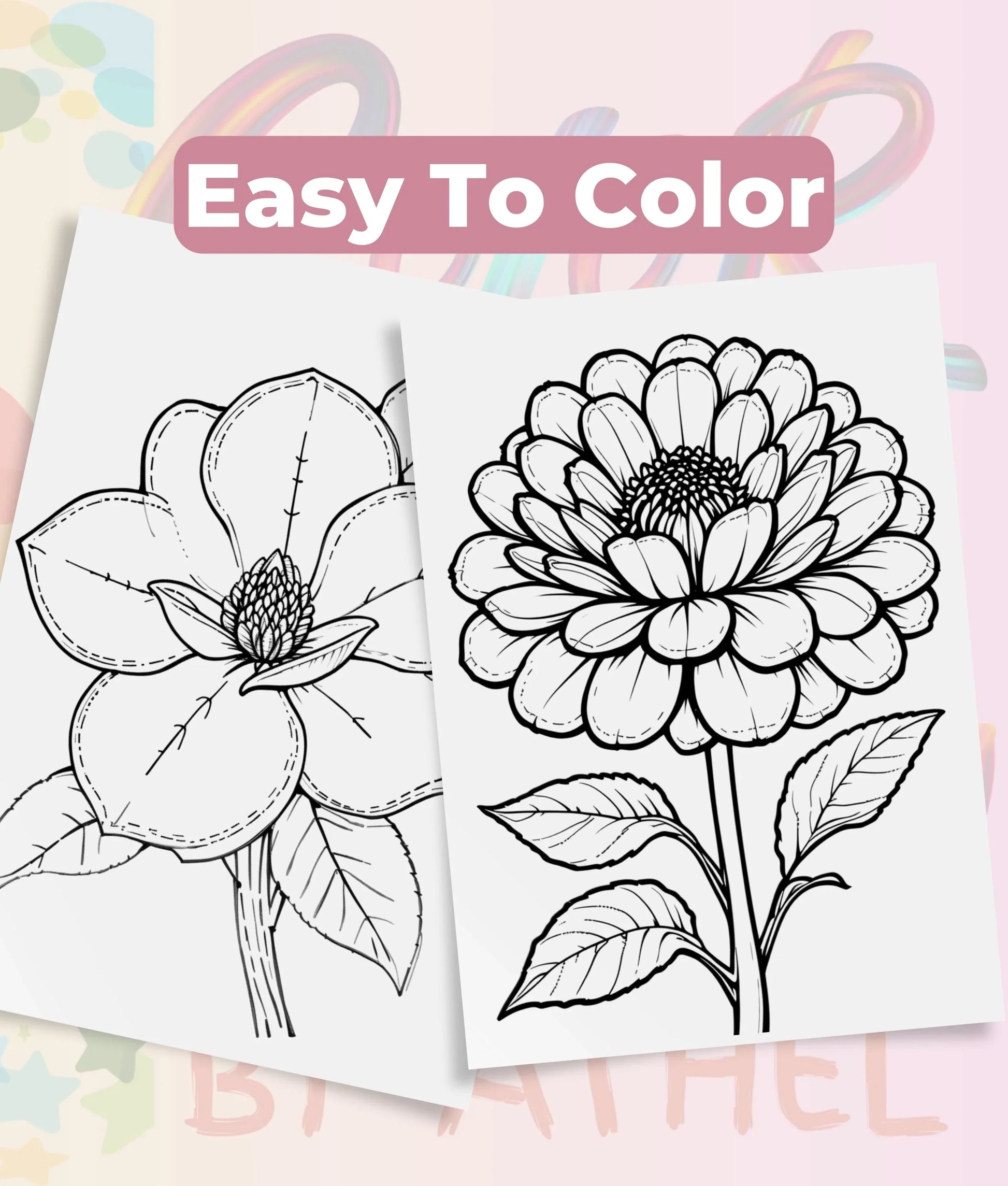 Patchwork Flowers Coloring Book Bundle - CraftNest - Digital Crafting and Art