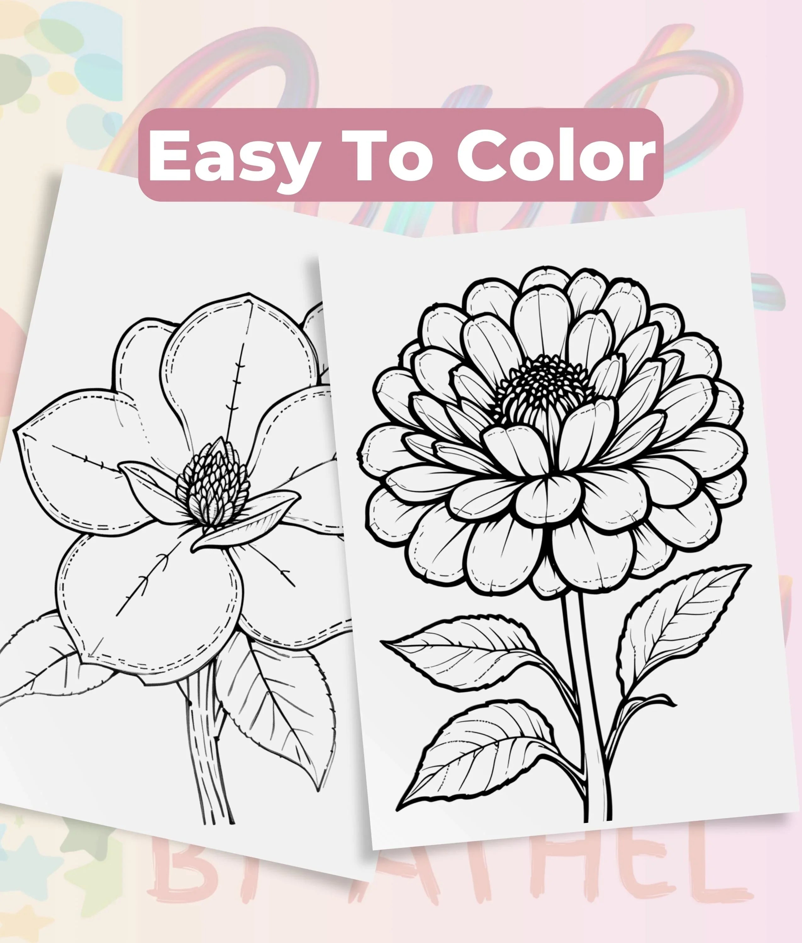 Patchwork Flowers Coloring Book Bundle - CraftNest - Digital Crafting and Art