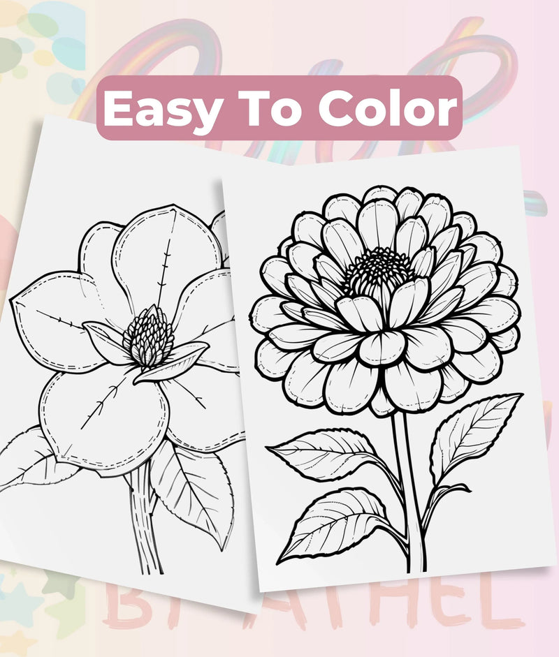 Patchwork Flowers Coloring Book Bundle - CraftNest - Digital Crafting and Art
