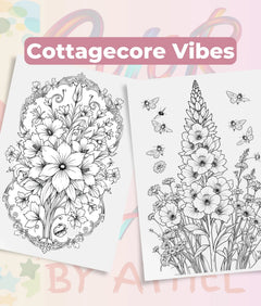 Wildflower Mandala Coloring Book Bundle - CraftNest - Digital Crafting and Art