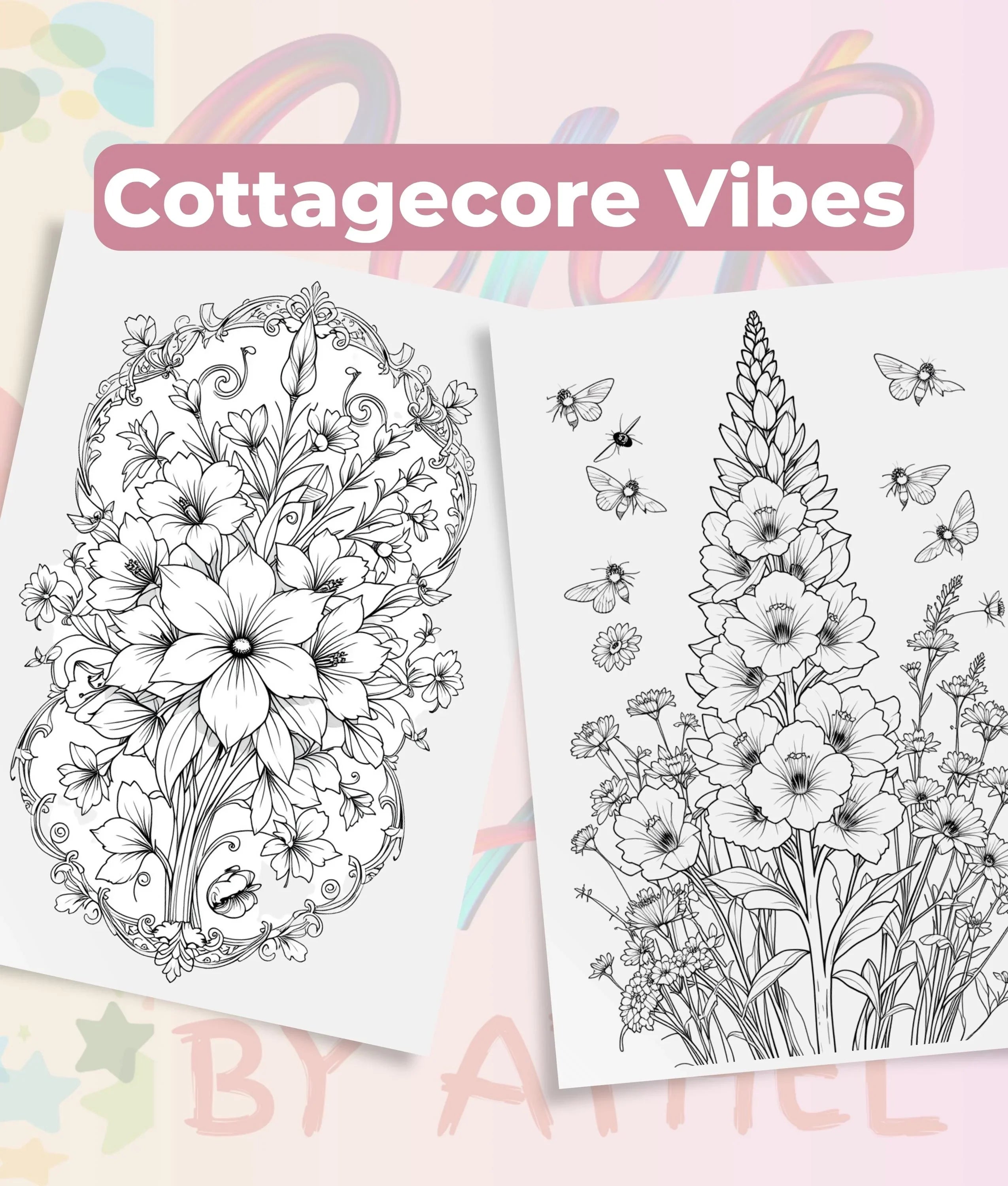Wildflower Mandala Coloring Book Bundle - CraftNest - Digital Crafting and Art