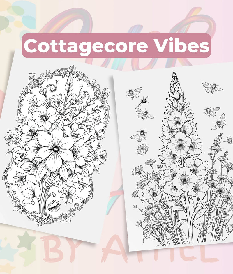 Wildflower Mandala Coloring Book Bundle - CraftNest - Digital Crafting and Art