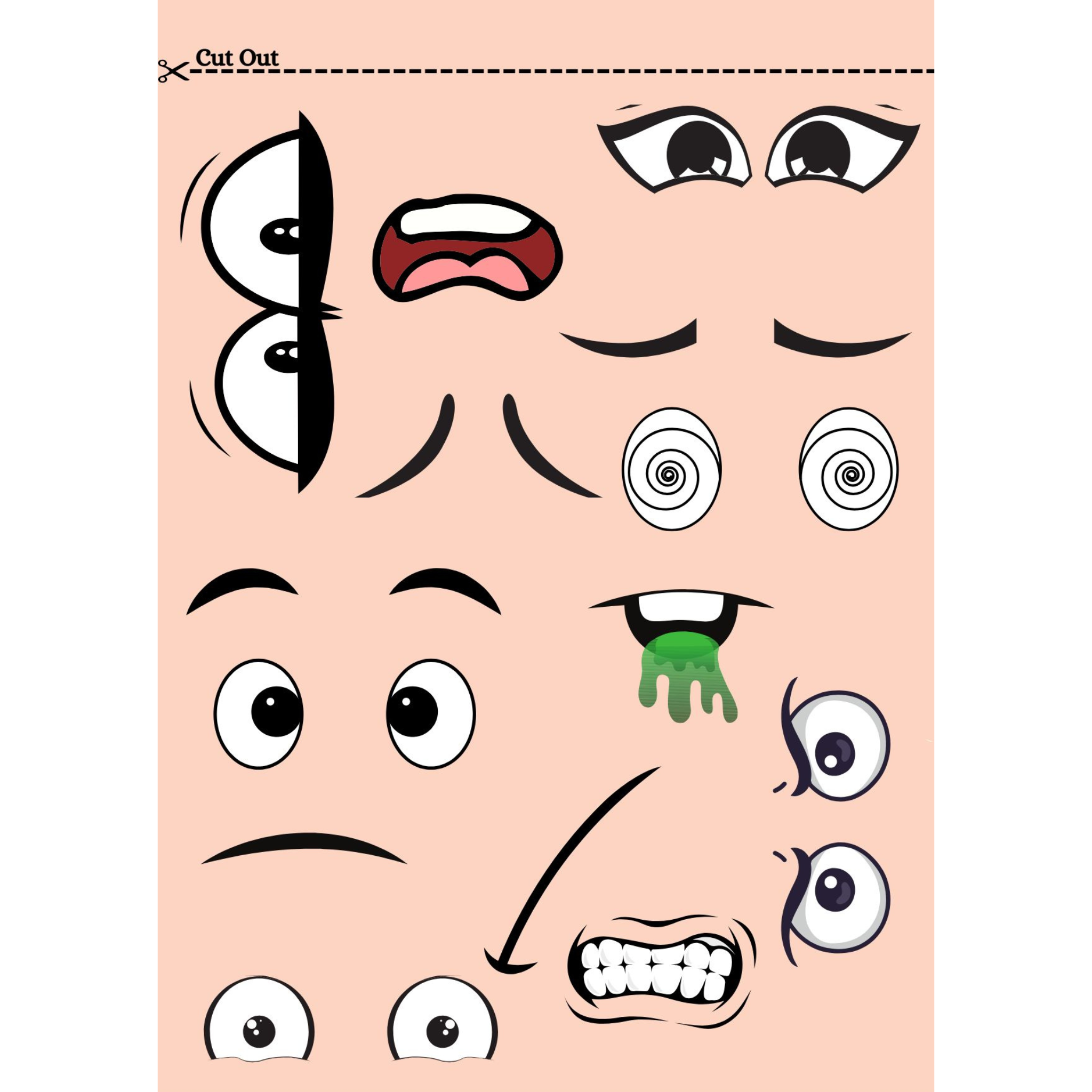 Girls Emotions Activity Flashcards