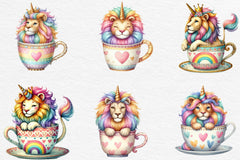 Unicorn Lion Clipart Bundle 1 - CraftNest - Digital Crafting and Art