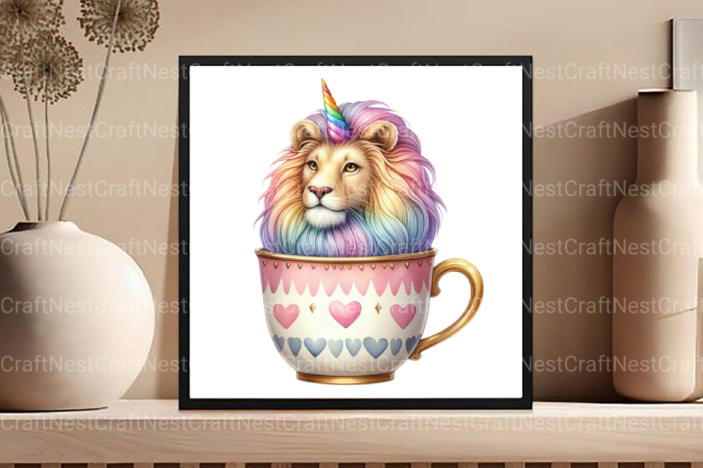 Unicorn Lion Clipart Bundle 1 - CraftNest - Digital Crafting and Art
