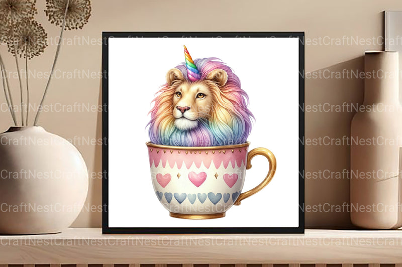 Unicorn Lion Clipart Bundle 1 - CraftNest - Digital Crafting and Art
