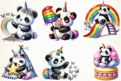 Cute Panda Clipart Bundle 8 - CraftNest - Digital Crafting and Art