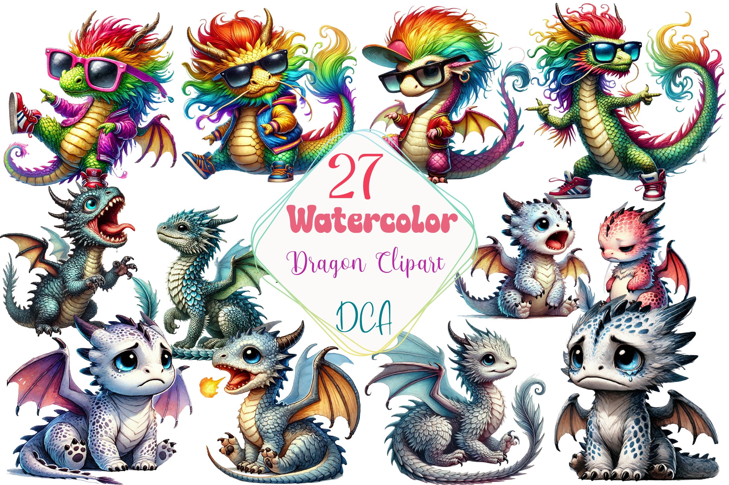 Dragon Clipart Bundle
