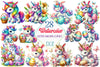 Easter Unicorn Clipart Bundle 33