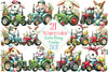 Easter Bunny Tractor Clipart Bundle 2