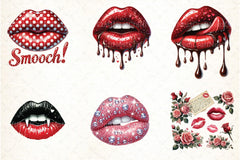Valentine Lips Clipart Bundle - CraftNest - Digital Crafting and Art
