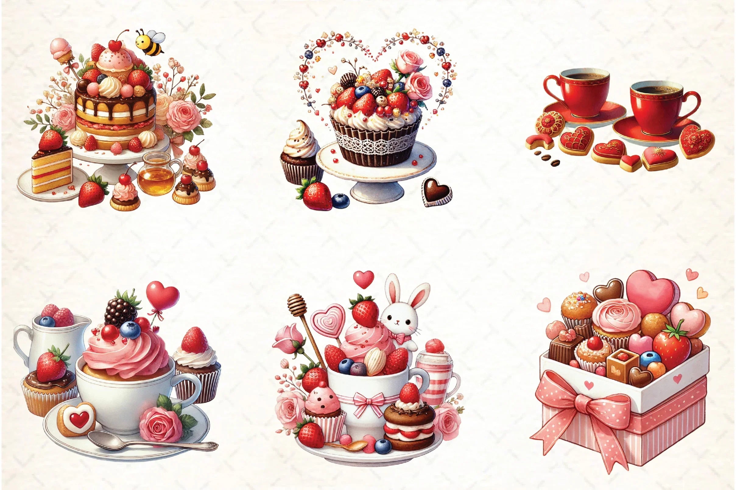 Valentine's Day Sweet Clipart Bundle - CraftNest - Digital Crafting and Art