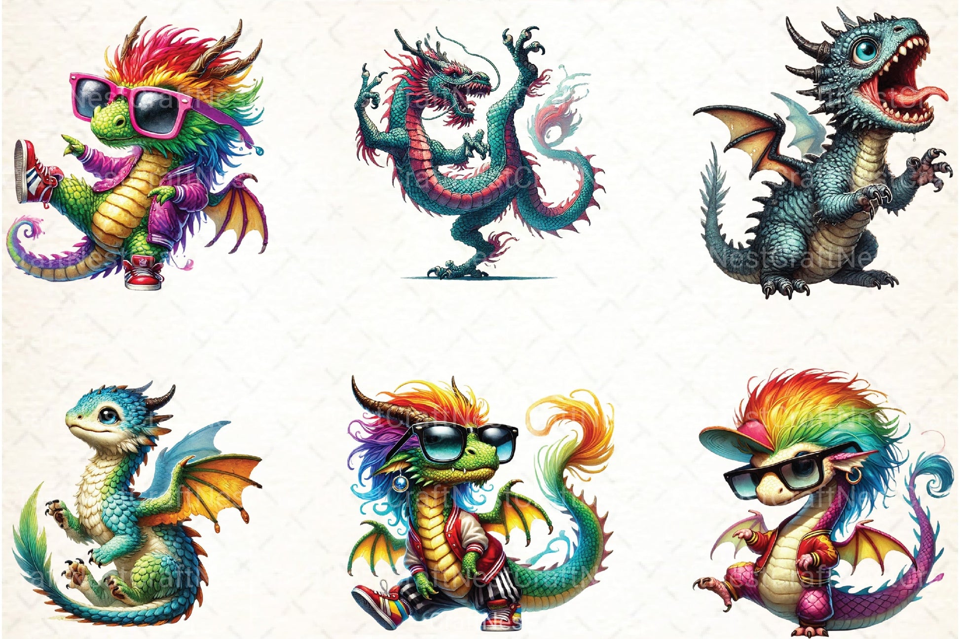 Dragon Clipart Bundle 99 - CraftNest - Digital Crafting and Art