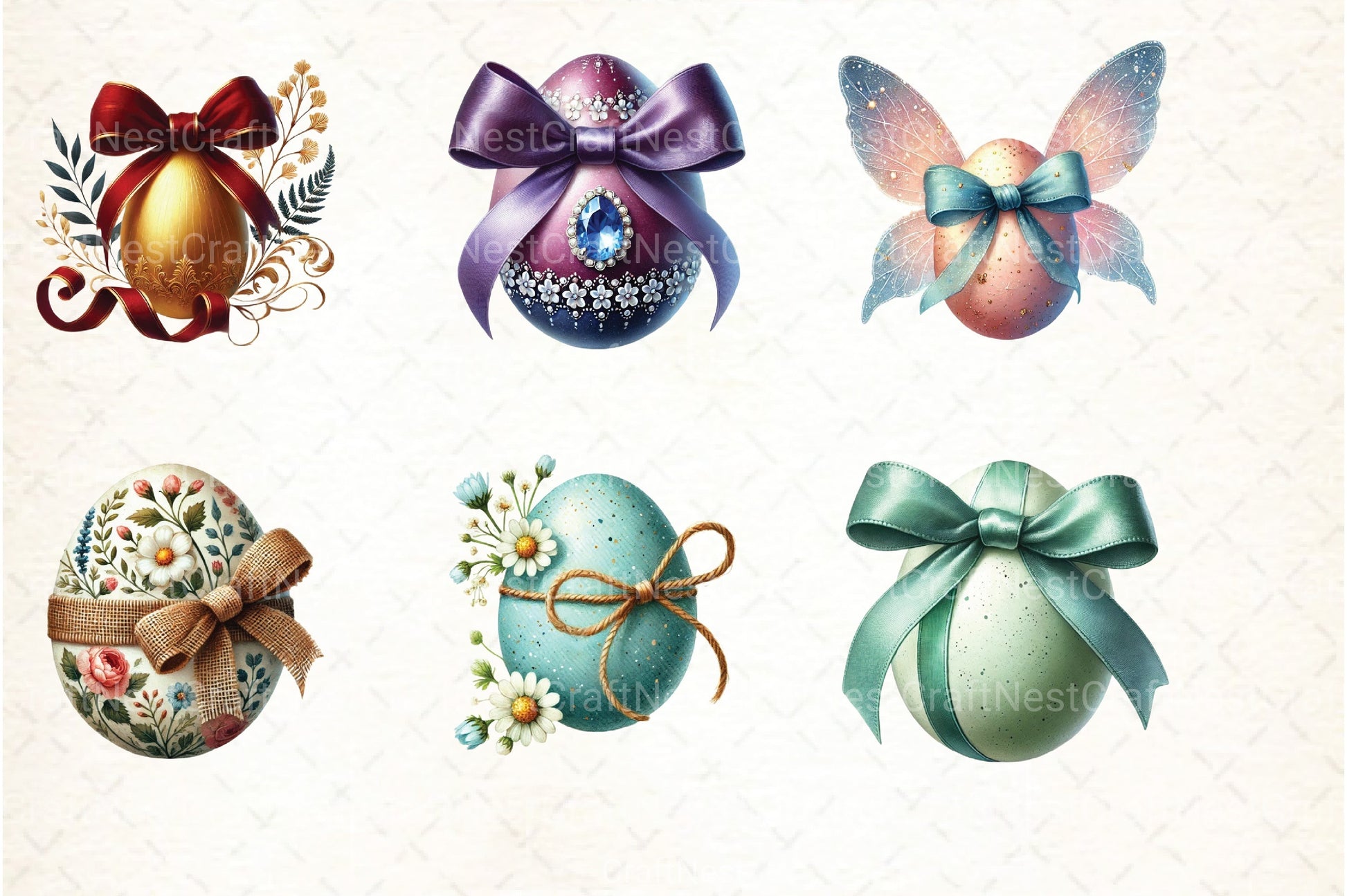 Easter Egg Clipart Bundle 99 - CraftNest - Digital Crafting and Art