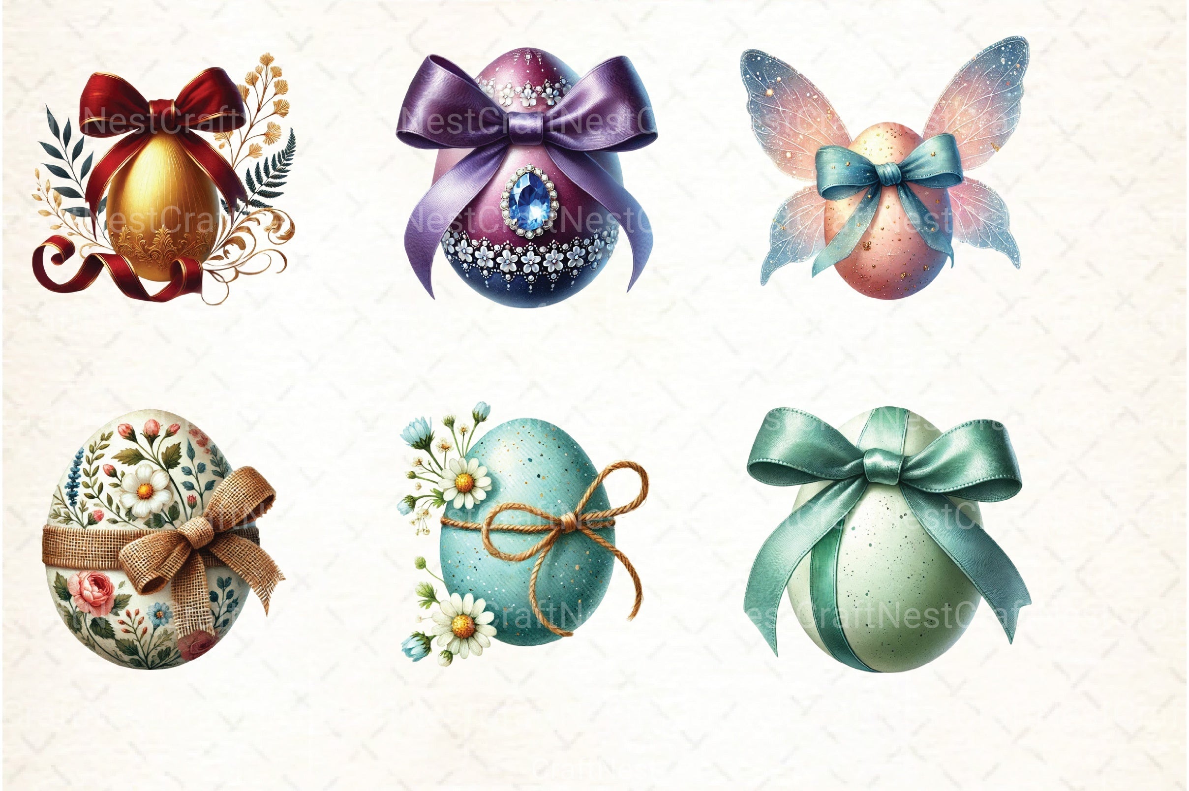 Easter Egg Clipart Bundle 99 - CraftNest - Digital Crafting and Art