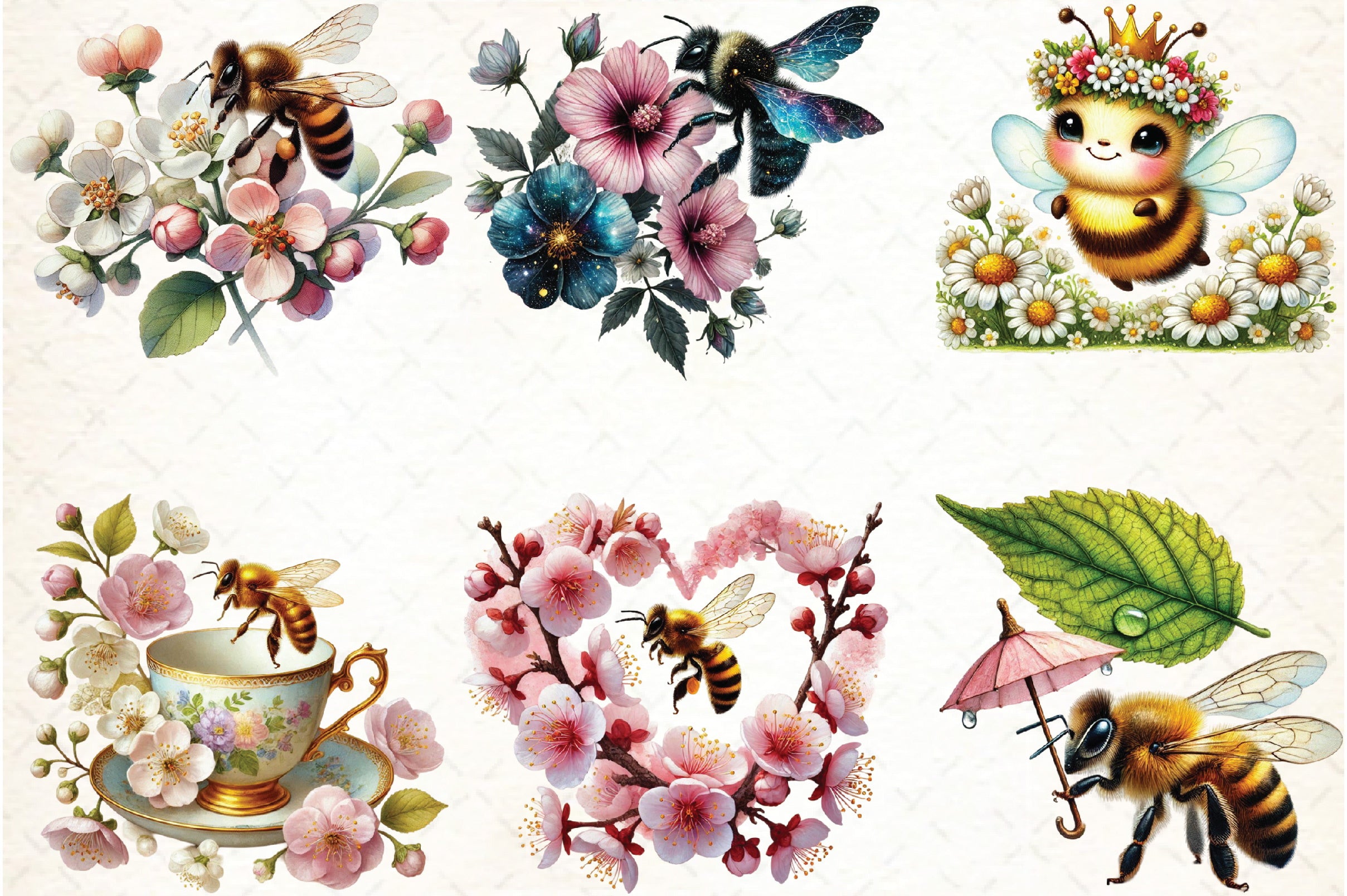 Spring Bees Clipart Bundle