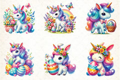 Easter Unicorn Clipart Bundle 33 - CraftNest - Digital Crafting and Art