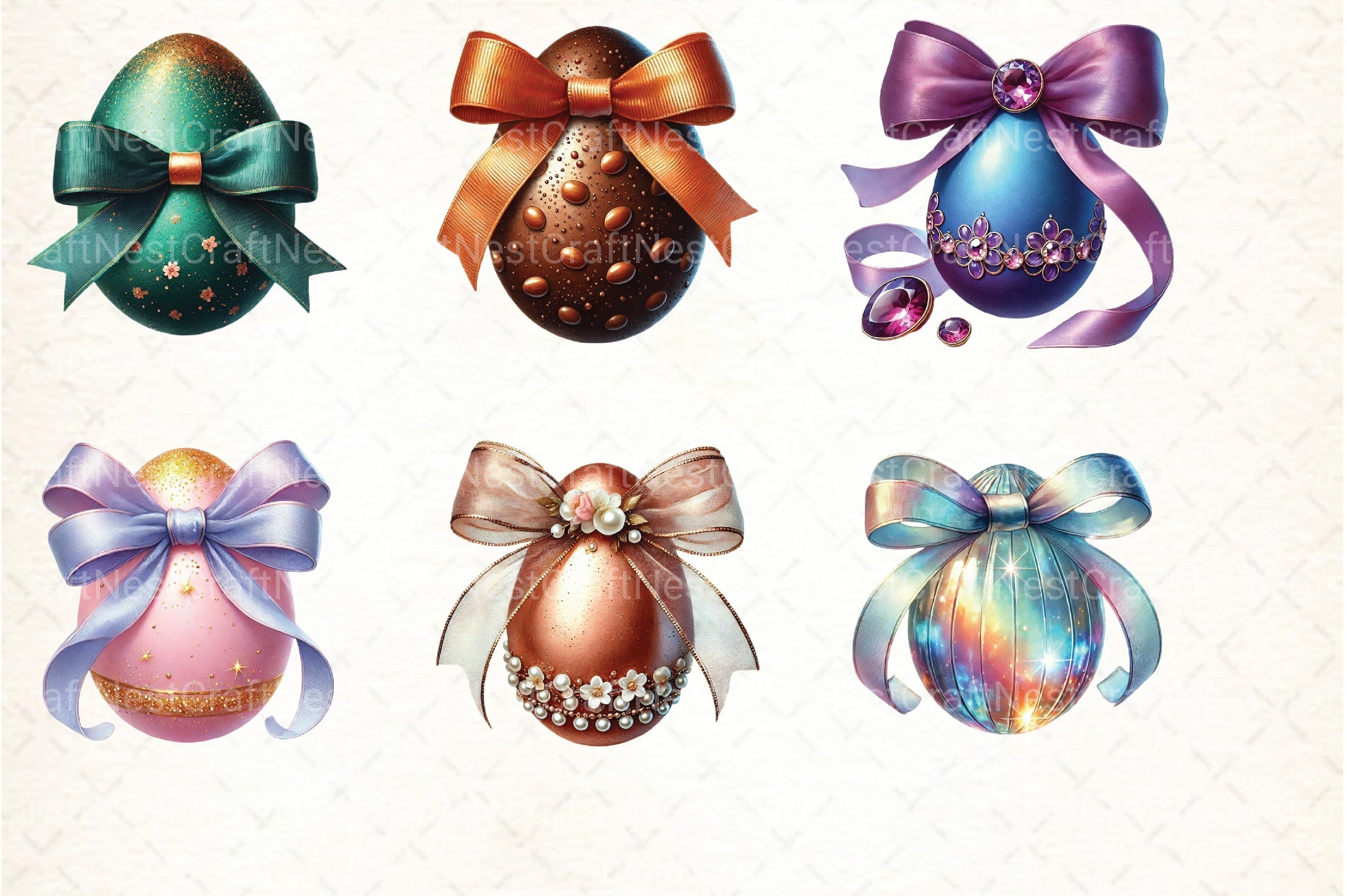 Easter Egg Clipart Bundle 99 - CraftNest - Digital Crafting and Art