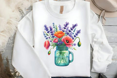Spring Flowers Vase Clipart Bundle - CraftNest - Digital Crafting and Art