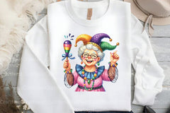 Mardi Gras Grandma Clipart Bundle - CraftNest - Digital Crafting and Art