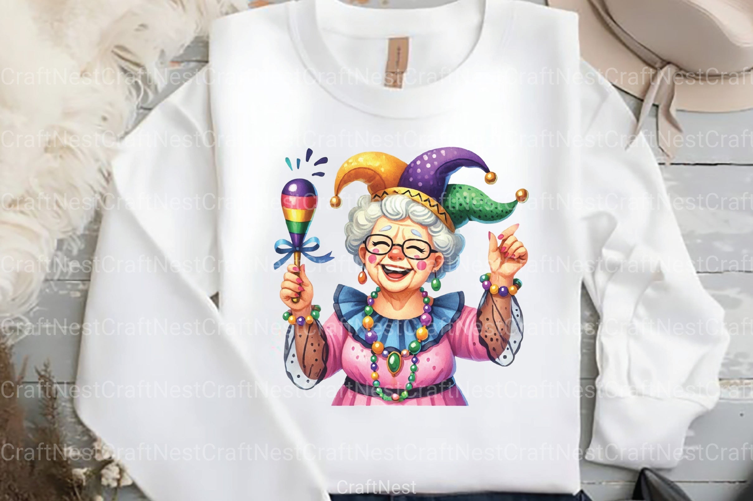 Mardi Gras Grandma Clipart Bundle - CraftNest - Digital Crafting and Art