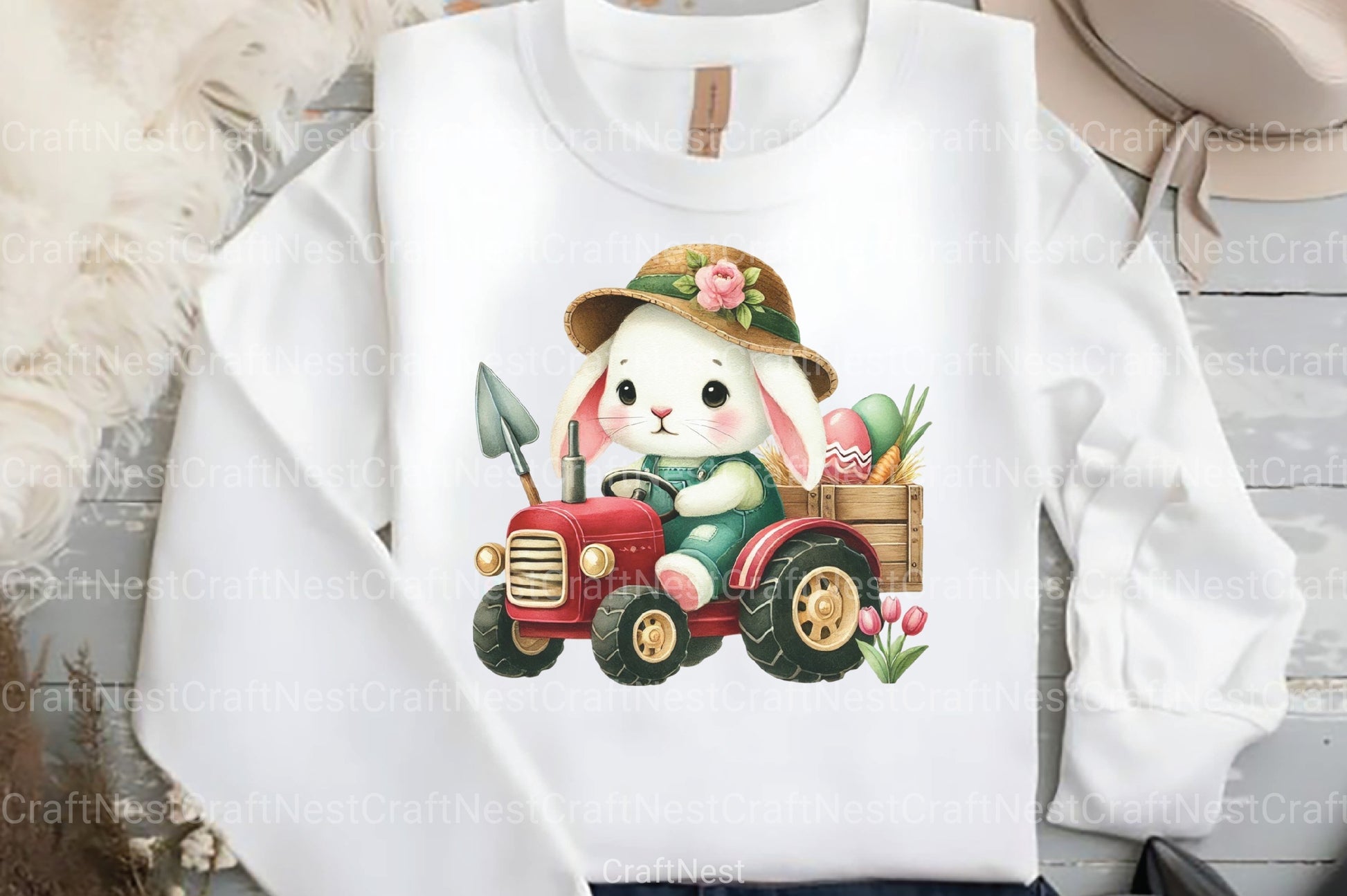 Easter Bunny Tractor Clipart Bundle 2 - CraftNest - Digital Crafting and Art