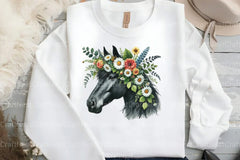 Spring Black Horse Clipart Bundle 99 - CraftNest - Digital Crafting and Art