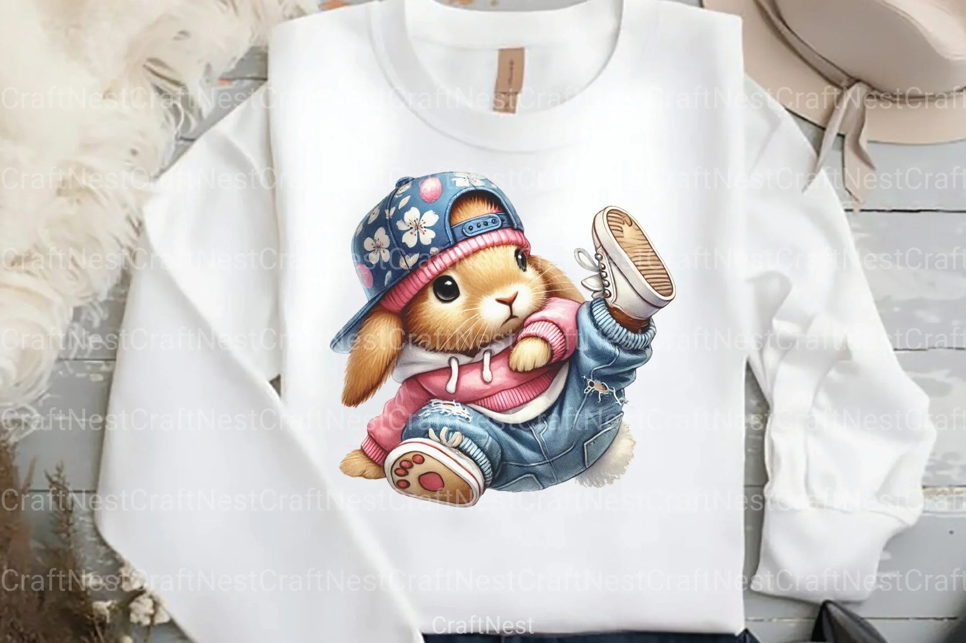 Hip Hop Bunny Easter Clipart Bundle 91 - CraftNest - Digital Crafting and Art