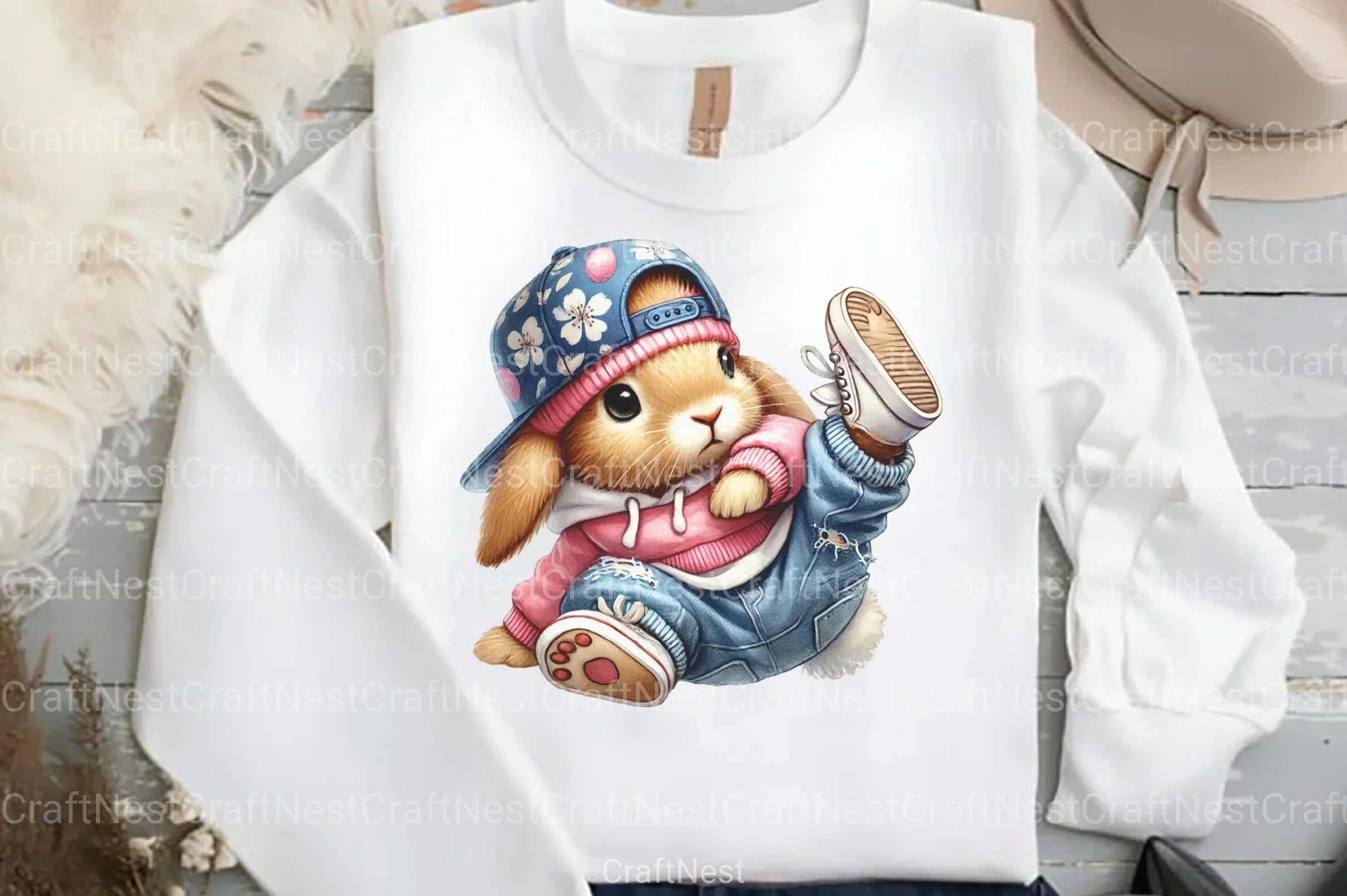 Hip Hop Bunny Easter Clipart Bundle 91 - CraftNest - Digital Crafting and Art