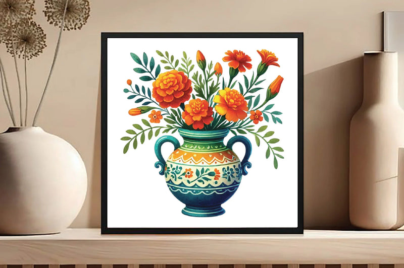 Spring Flowers Vase Clipart Bundle - CraftNest - Digital Crafting and Art