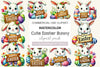 Cute Easter Bunny Clipart Bundle 4