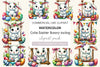 Cute Easter Bunny Swing Clipart Bundle