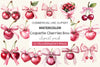 Coquette Cherries Bow Clipart Bundle 2