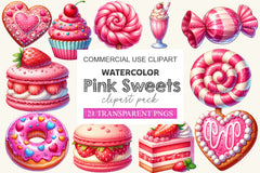 Pink Sweets Clipart Bundle - CraftNest - Digital Crafting and Art