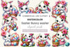 Cute Easter Bunny Easter Egg Clipart Bundle
