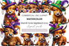 Mardi Gras Highland Cow Clipart Bundle 2