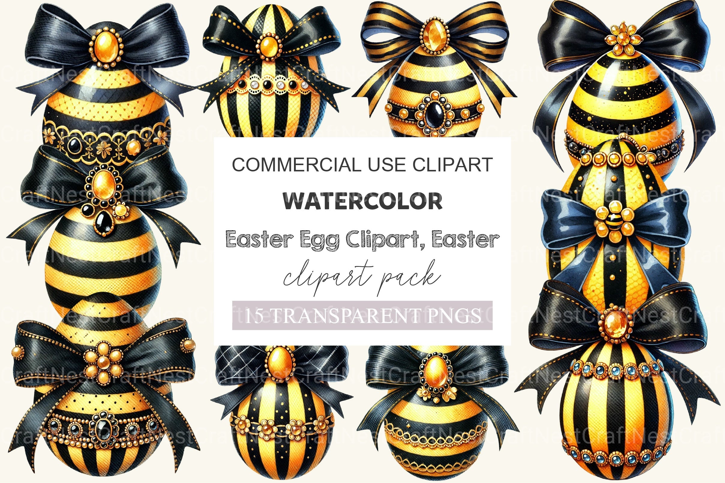 Easter Egg Easter Clipart Bundle - CraftNest - Digital Crafting and Art