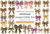 Leopard Glitter Bow Clipart Bundle 1