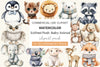 Vintage Knitted Plush Baby Animal Clipart Bundle