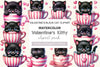 Valentine's Black Cat Clipart Bundle 1
