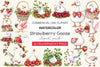 Strawberry Goose Clipart Bundle