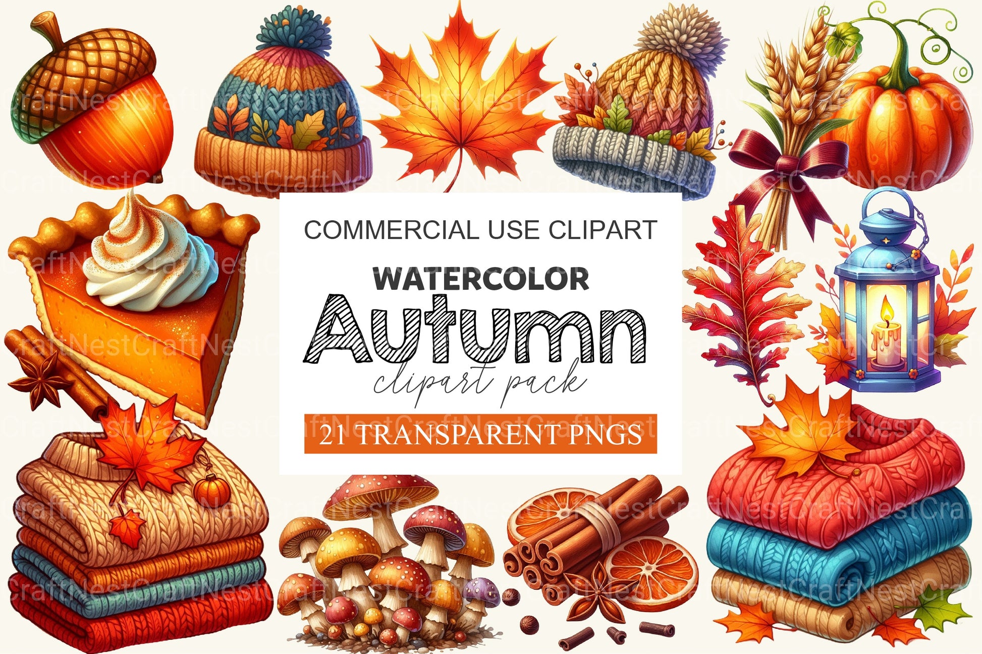 Autumn Clipart Bundle 4 - CraftNest - Digital Crafting and Art