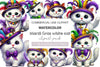 Mardi Gras White Cat Clipart Bundle